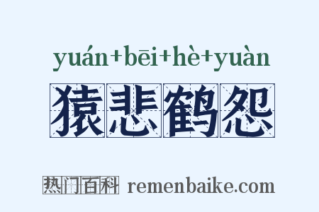 猿悲鹤怨是什么意思的图片